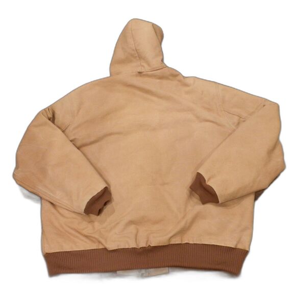 Carhartt Jacket Coat Khaki Brown BULLS Shipping Logo Men's Size 2XL Tall - Picture 2 of 6